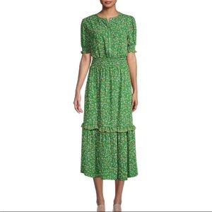 Max Studio | Green Floral Dress | S